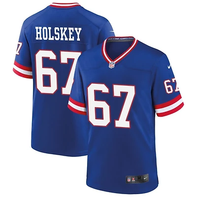 Reid Holskey Men's Nike Royal New York Giants Classic Custom Game Jersey