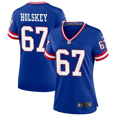 Reid Holskey Women's Nike Royal New York Giants Classic Custom Game Jersey