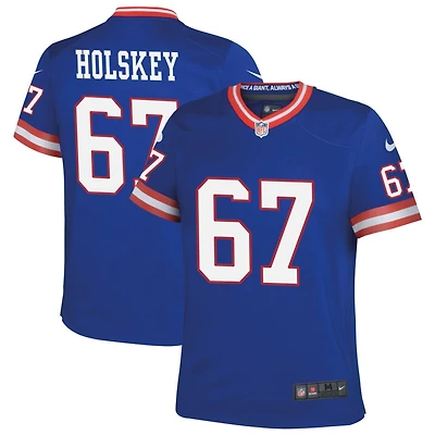 Reid Holskey Youth Nike Royal New York Giants Classic Custom Game Jersey