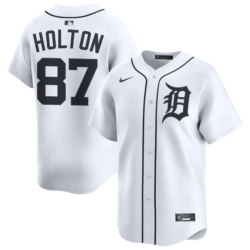 Tyler Holton Men's Nike White Detroit Tigers Home Limited Custom Jersey
