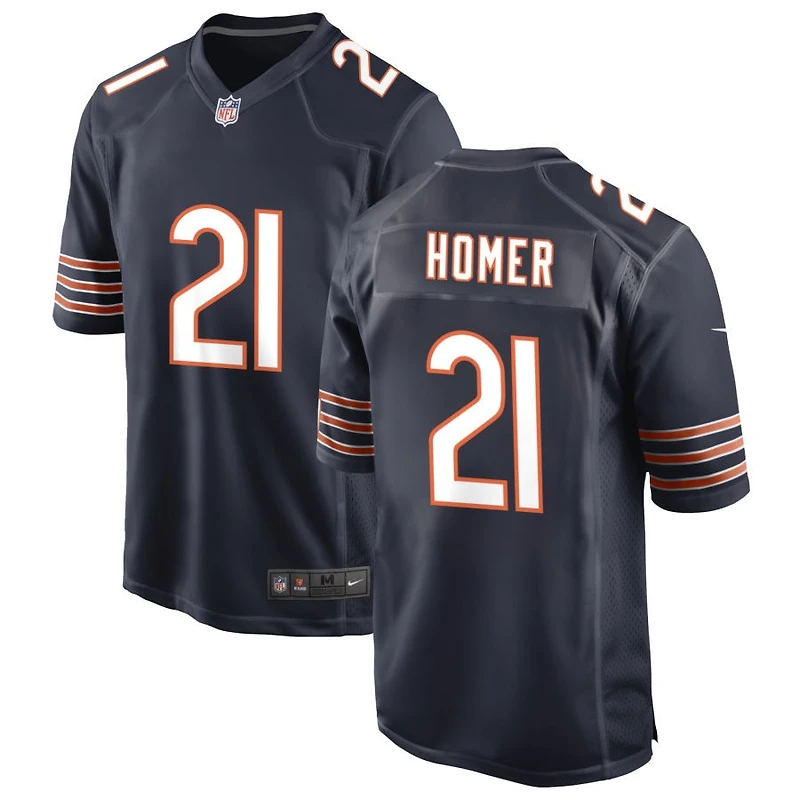 Travis Homer Men's Nike Navy Chicago Bears Custom Game Jersey