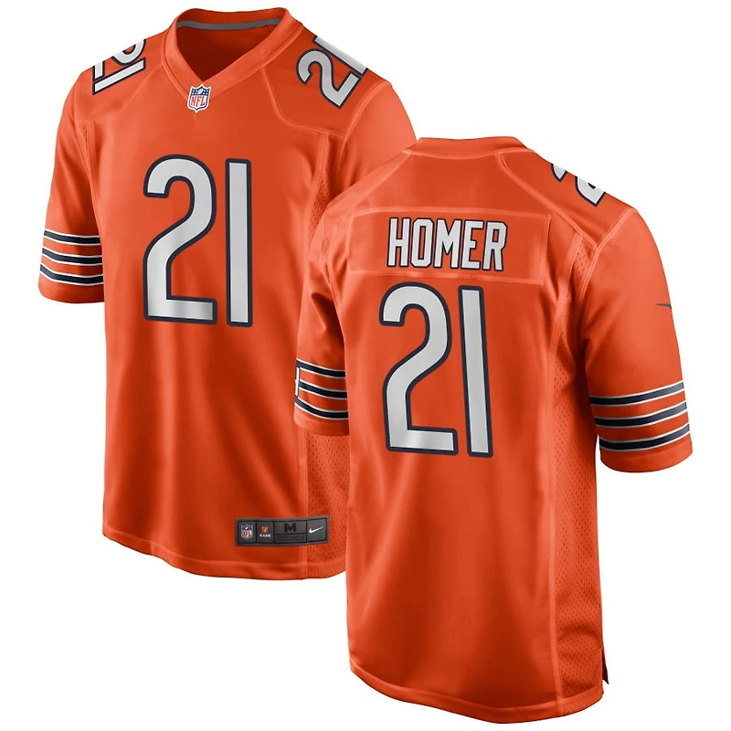 Travis Homer Men's Nike Orange Chicago Bears Alternate Custom Game Jersey