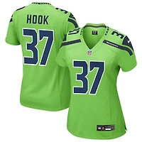 Maxen Hook Women's Nike Neon Green Seattle Seahawks Alternate Custom Game Jersey