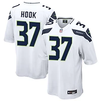 Maxen Hook Men's Nike  White Seattle Seahawks Custom Game Jersey