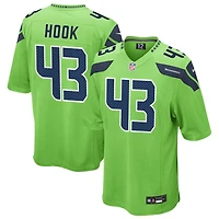 Maxen Hook Men's Nike Neon Green Seattle Seahawks Alternate Custom Game Jersey
