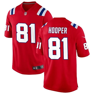 Austin Hooper Men's Nike Red New England Patriots Alternate Custom Jersey