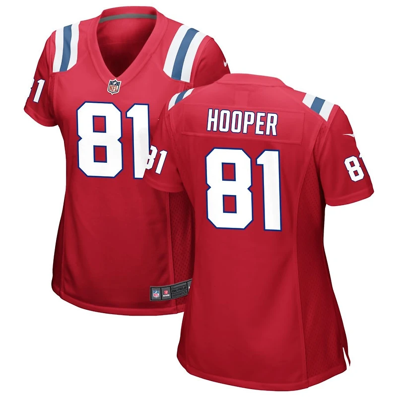 Austin Hooper Women's Nike Red New England Patriots Alternate Custom Jersey