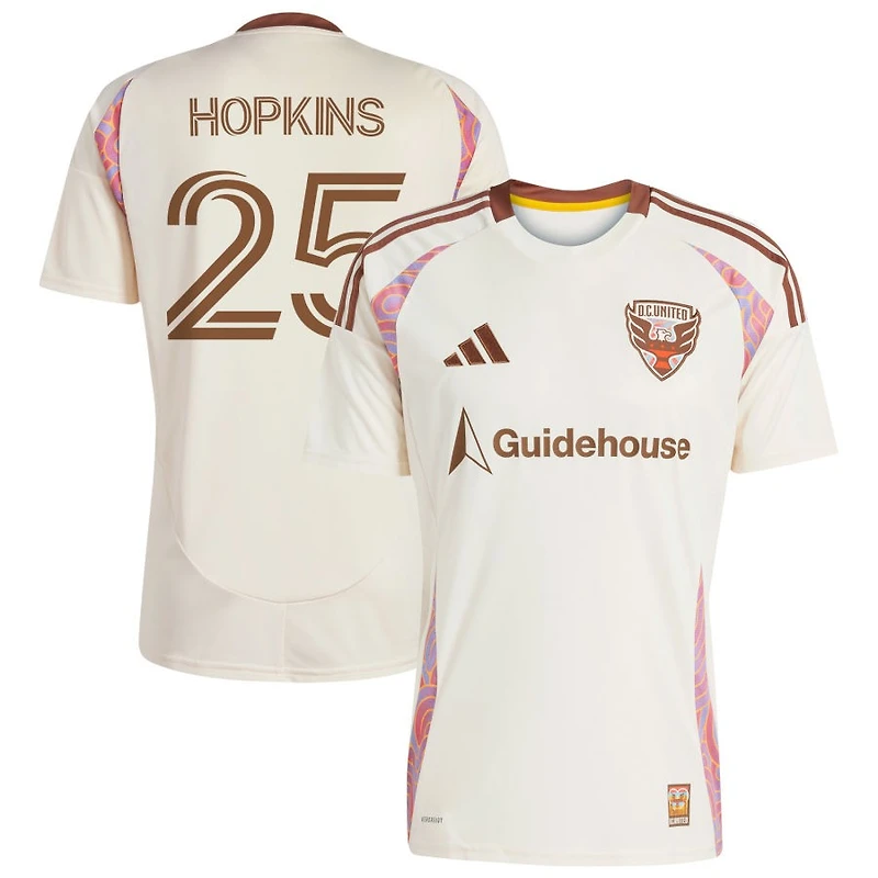Jackson Hopkins Men's adidas Natural D.C. United 2025 The Soul Kit Replica Custom Jersey