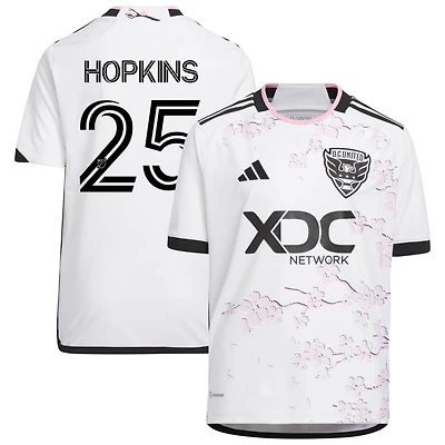 Jackson Hopkins Youth adidas White D.C. United 2023 The Cherry Blossom Kit Replica Custom Jersey