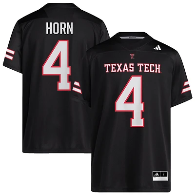 Maurion Horn Men's adidas  Black Texas Tech Red Raiders Alternate Pick-A-Player NIL Replica Football Jersey