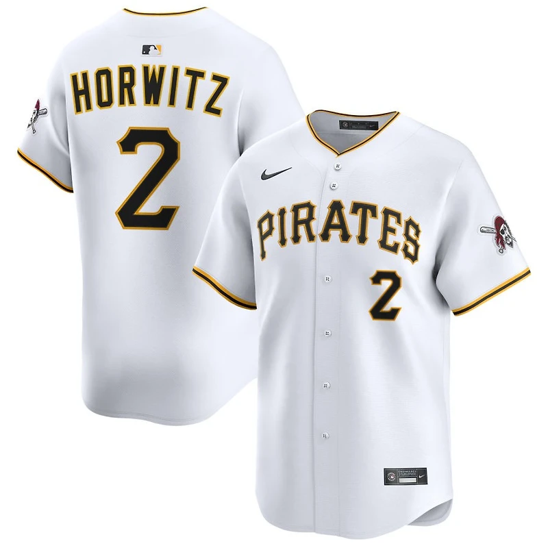 Spencer Horwitz Men's Nike White Pittsburgh Pirates Home Limited Custom Jersey