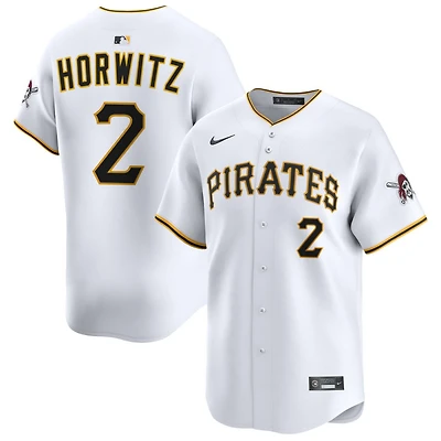 Spencer Horwitz Men's Nike White Pittsburgh Pirates Home Limited Custom Jersey