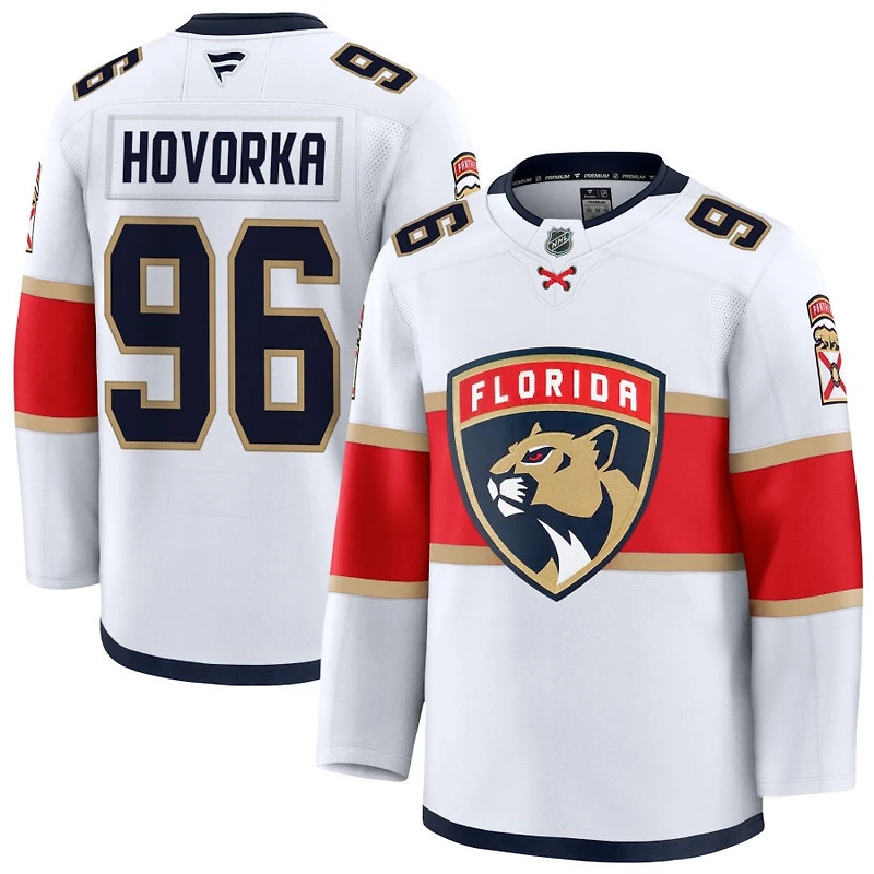 Mikulas Hovorka Men's Fanatics White Florida Panthers Away Premium Custom Jersey