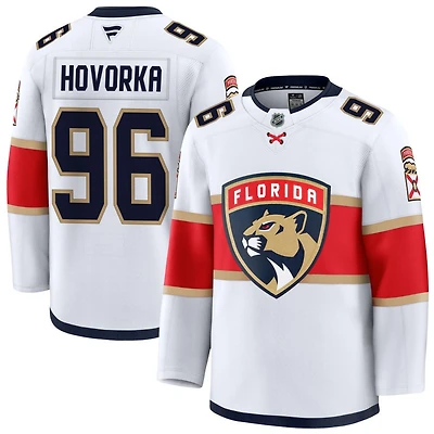 Mikulas Hovorka Men's Fanatics White Florida Panthers Away Premium Custom Jersey