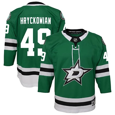 Justin Hryckowian Youth Green Dallas Stars Home Custom Premier Jersey