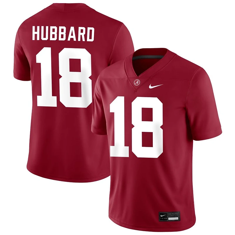 Brayson Hubbard Men's Nike Crimson Alabama Crimson Tide NIL Pick-A-Player Football Replica Jersey