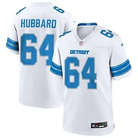 Chris Hubbard Men's Nike  White Detroit Lions Custom Game Jersey