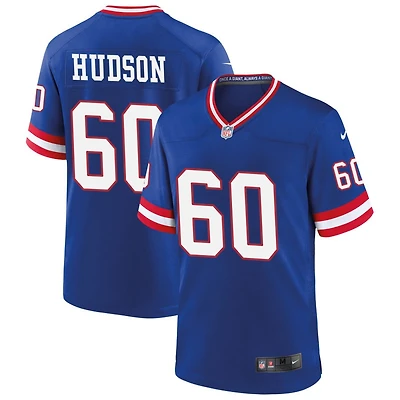 Bryan Hudson Men's Nike Royal New York Giants Classic Custom Game Jersey