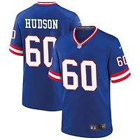 Bryan Hudson Men's Nike Royal New York Giants Classic Custom Game Jersey