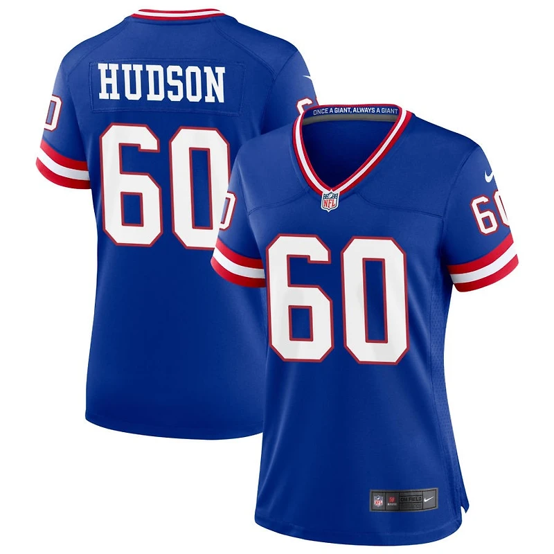 Bryan Hudson Women's Nike Royal New York Giants Classic Custom Game Jersey