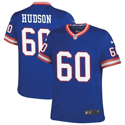 Bryan Hudson Youth Nike Royal New York Giants Classic Custom Game Jersey