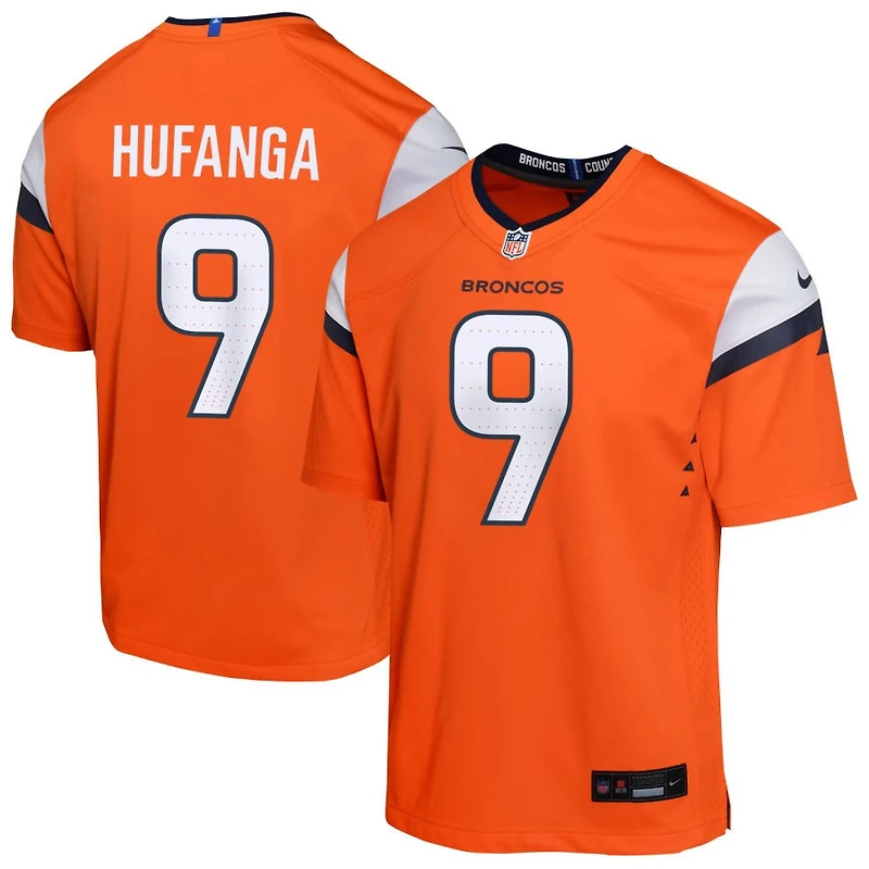 Talanoa Hufanga Youth Nike  Orange Denver Broncos Mile High Collection Custom Game Jersey