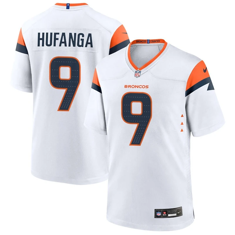 Talanoa Hufanga Men's Nike White Denver Broncos Custom Game Jersey