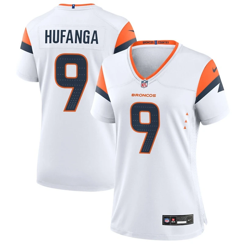 Talanoa Hufanga Women's Nike  White Denver Broncos Mile High Collection Custom Game Jersey
