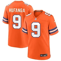 Talanoa Hufanga Men's Nike Orange Denver Broncos Mile High Collection 1977 Throwback Custom Game Jersey