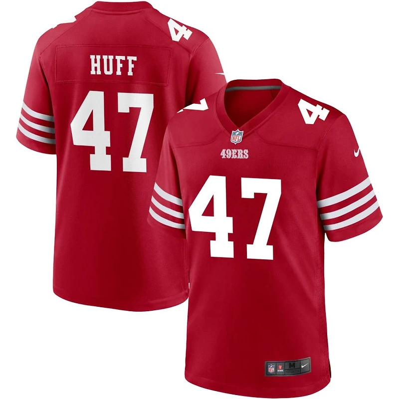 Bryce Huff Men's Nike Scarlet San Francisco 49ers Custom Jersey