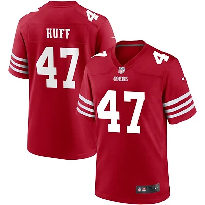 Bryce Huff Men's Nike Scarlet San Francisco 49ers Custom Jersey