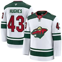 Quinn Hughes Men's Fanatics White Minnesota Wild Away Premium Custom Jersey