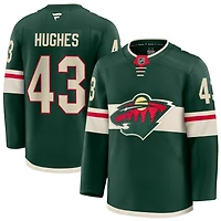 Quinn Hughes Men's Fanatics Green Minnesota Wild Home Premium Custom Jersey