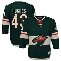 Quinn Hughes Youth Green Minnesota Wild Home Premier Custom Jersey