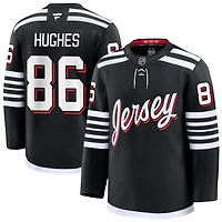 Jack Hughes Men's Fanatics Black New Jersey Devils Alternate Premium Custom Jersey