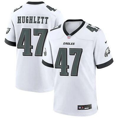 Charley Hughlett Men's Nike White Philadelphia Eagles Custom Game Jersey