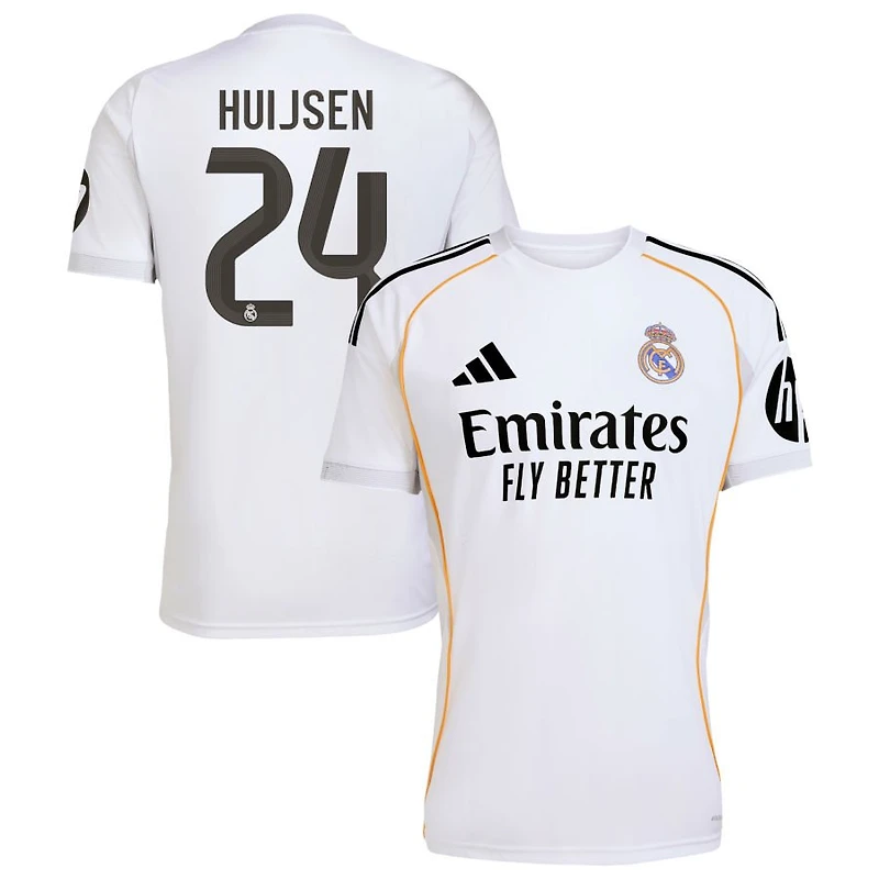 Dean Huijsen Men's adidas White Real Madrid 2025/26 Home Replica Custom Jersey