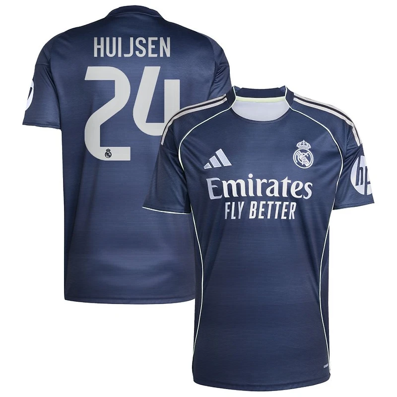 Dean Huijsen Men's adidas Blue Real Madrid 2025/26 Away Replica Custom Jersey