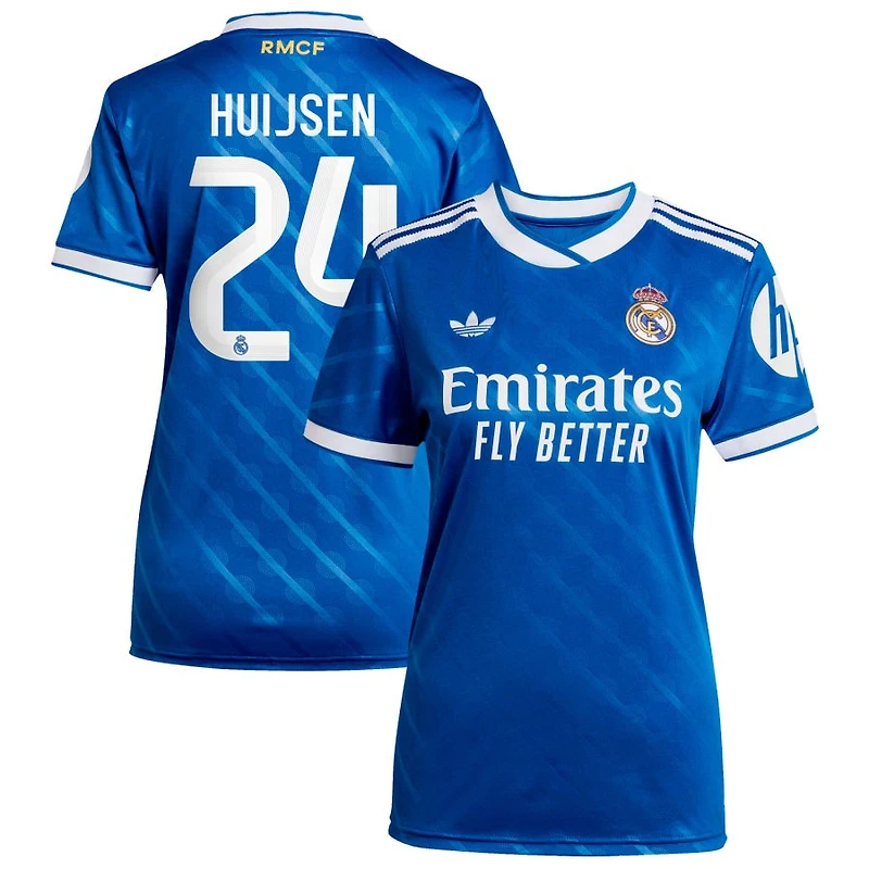 Dean Huijsen Women's adidas Blue Real Madrid 2025/26 Third Replica Custom Jersey