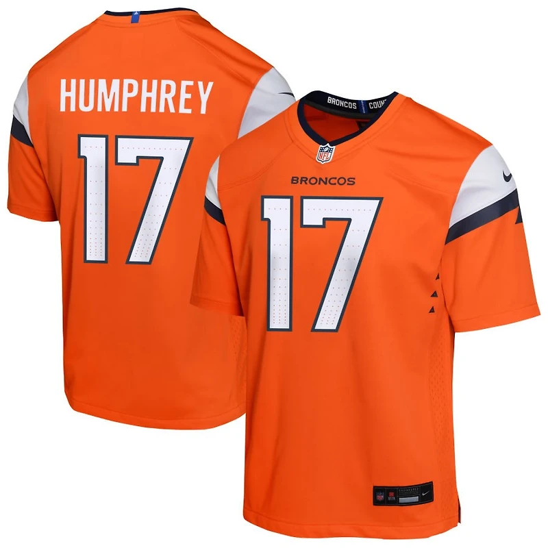 Lil'Jordan Humphrey Youth Nike  Orange Denver Broncos Mile High Collection Custom Game Jersey