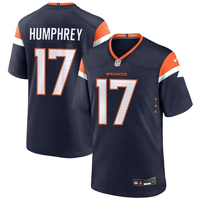 Lil'Jordan Humphrey Men's Nike Navy Denver Broncos Alternate Mile High Collection Custom Game Jersey