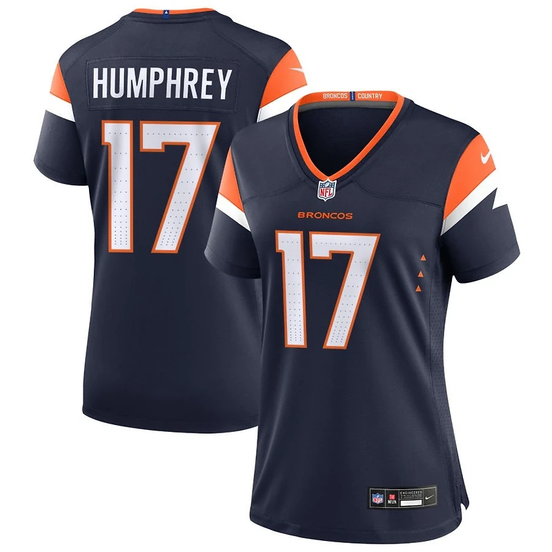 Lil'Jordan Humphrey Women's Nike  Navy Denver Broncos Alternate Mile High Collection Custom Game Jersey