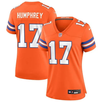 Lil'Jordan Humphrey Women's Nike Orange Denver Broncos Mile High Collection 1977 Throwback Custom Game Jersey