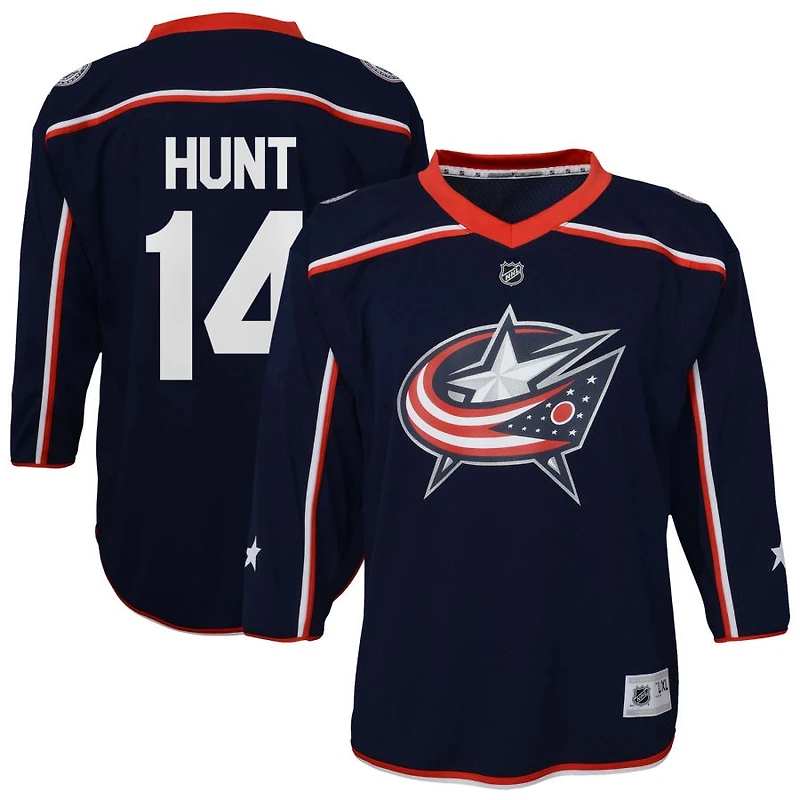 Daemon Hunt Youth  Navy Columbus Blue Jackets Home Replica Custom Jersey