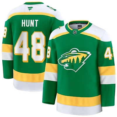 Daemon Hunt Men's Fanatics Green Minnesota Wild Alternate Premium Custom Jersey