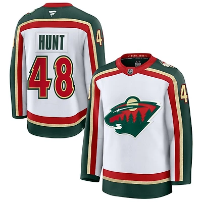 Daemon Hunt Men's Fanatics  White Minnesota Wild 25th Anniversary Premium Custom Jersey
