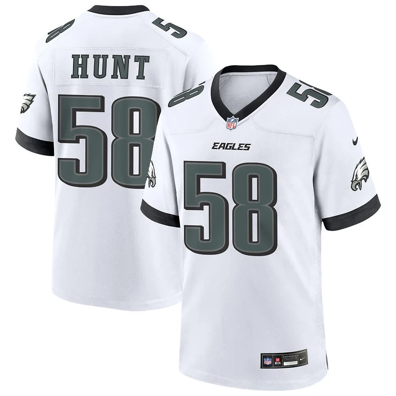 Jalyx Hunt Men's Nike White Philadelphia Eagles Custom Game Jersey