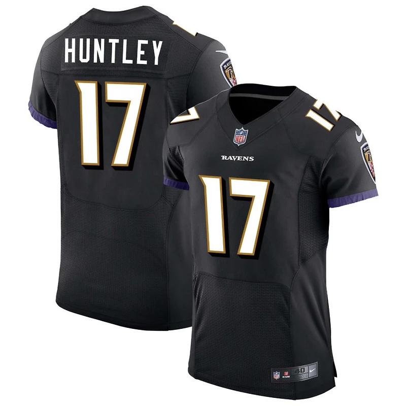 Tyler Huntley Men's Nike Black Baltimore Ravens Speed Machine Elite Custom Jersey