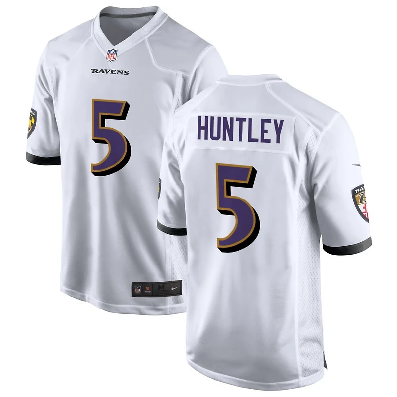 Tyler Huntley Men's Nike White Baltimore Ravens Custom Game Jersey