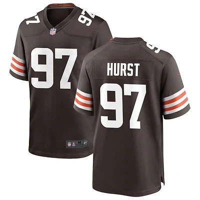 Maurice Hurst Men's Nike Cleveland Browns Brown Custom Game Jersey